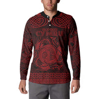Personalized Anglesey Ynys Mon Button Sweatshirt Red Standing Stone Celtic-inspired - Wonder Print Shop