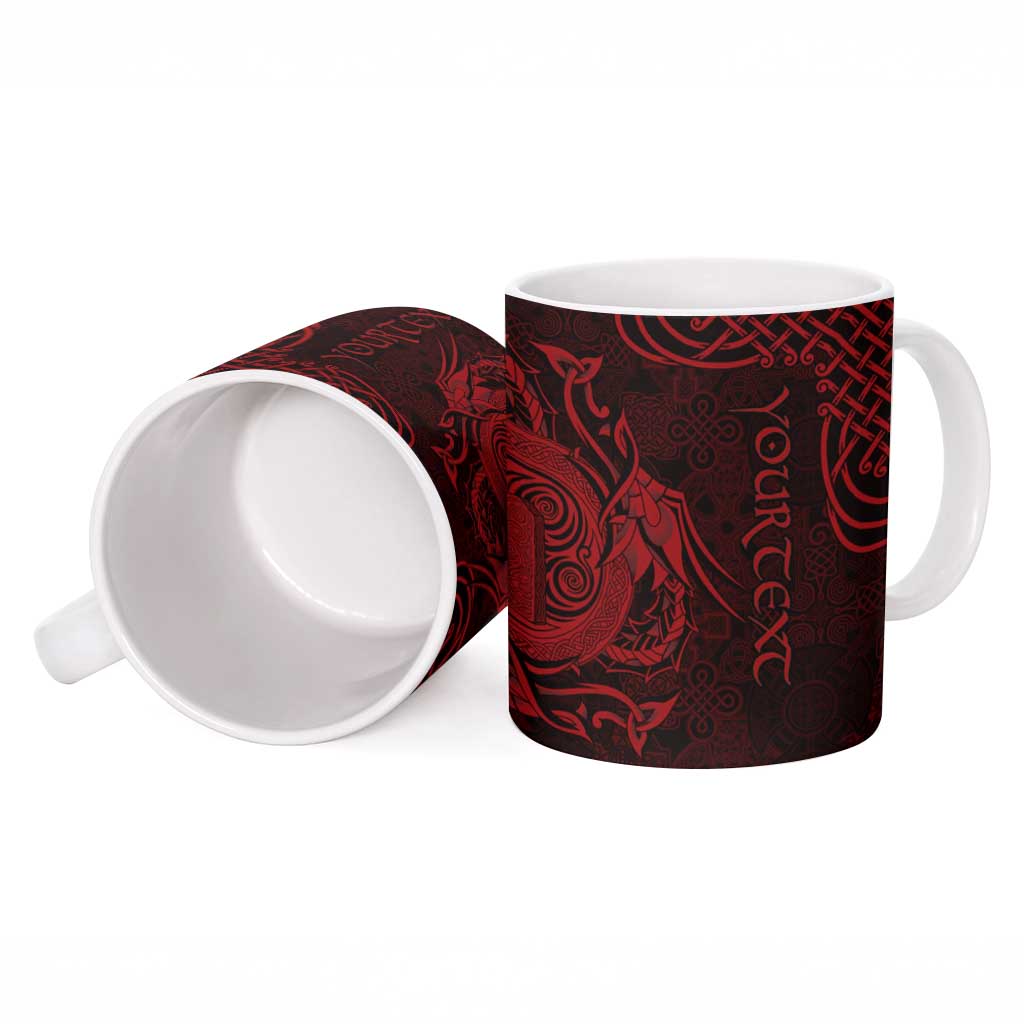 Personalized Anglesey Ynys Mon Ceramic Mug Red Standing Stone Celtic-inspired - Wonder Print Shop