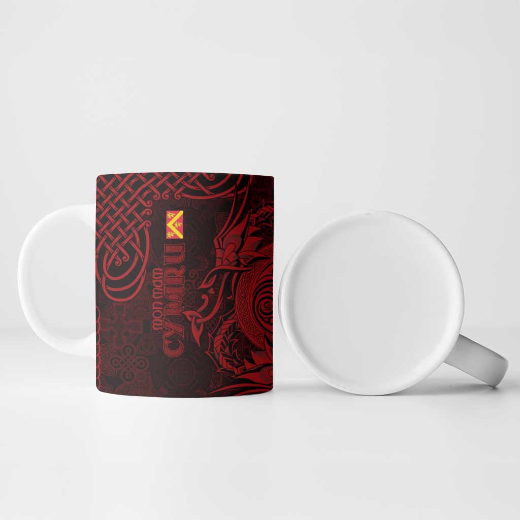Personalized Anglesey Ynys Mon Ceramic Mug Red Standing Stone Celtic-inspired - Wonder Print Shop