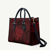 Personalized Anglesey Ynys Mon Leather Bag Red Standing Stone Celtic-inspired - Wonder Print Shop