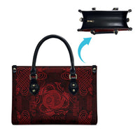 Personalized Anglesey Ynys Mon Leather Bag Red Standing Stone Celtic-inspired - Wonder Print Shop