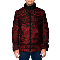 Personalized Anglesey Ynys Mon Padded Jacket Red Standing Stone Celtic-inspired - Wonder Print Shop