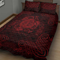 Personalized Anglesey Ynys Mon Quilt Bed Set Red Standing Stone Celtic-inspired - Wonder Print Shop