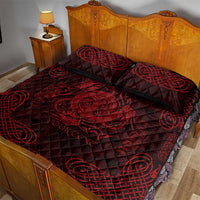 Personalized Anglesey Ynys Mon Quilt Bed Set Red Standing Stone Celtic-inspired - Wonder Print Shop