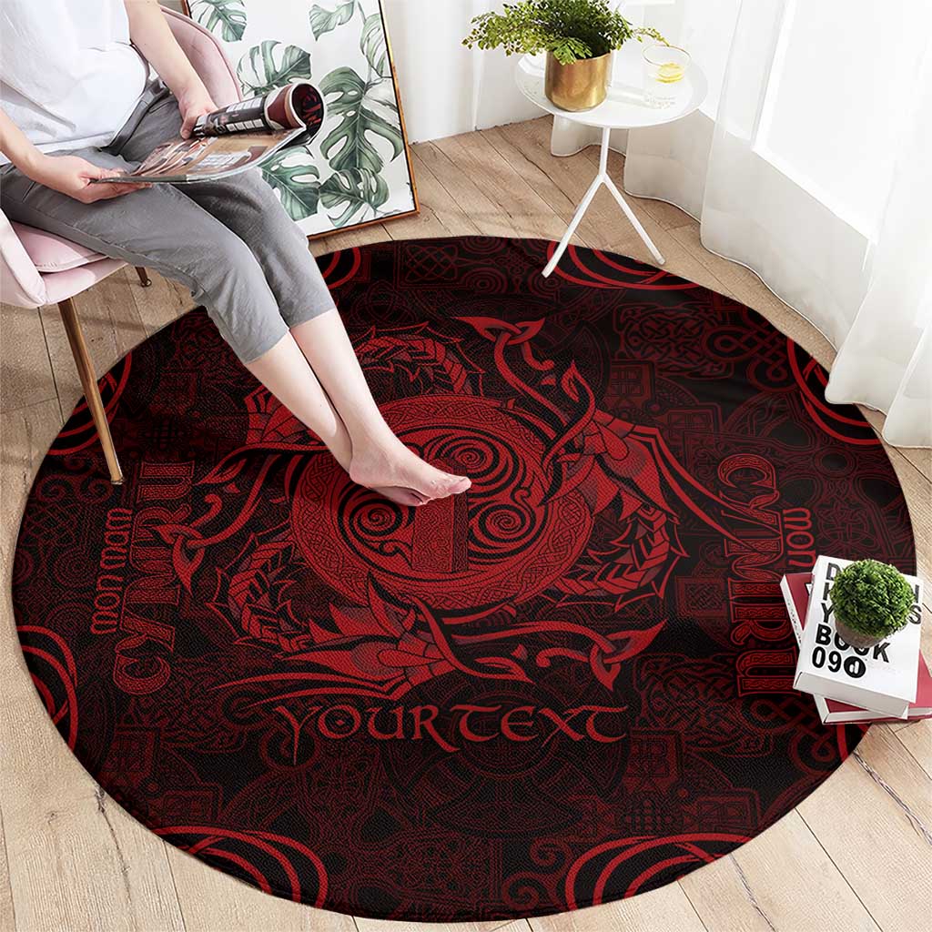 Personalized Anglesey Ynys Mon Round Carpet Red Standing Stone Celtic-inspired - Wonder Print Shop