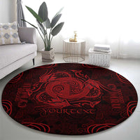 Personalized Anglesey Ynys Mon Round Carpet Red Standing Stone Celtic-inspired - Wonder Print Shop