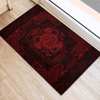 Personalized Anglesey Ynys Mon Rubber Doormat Red Standing Stone Celtic-inspired - Wonder Print Shop