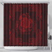 Personalized Anglesey Ynys Mon Shower Curtain Red Standing Stone Celtic-inspired - Wonder Print Shop