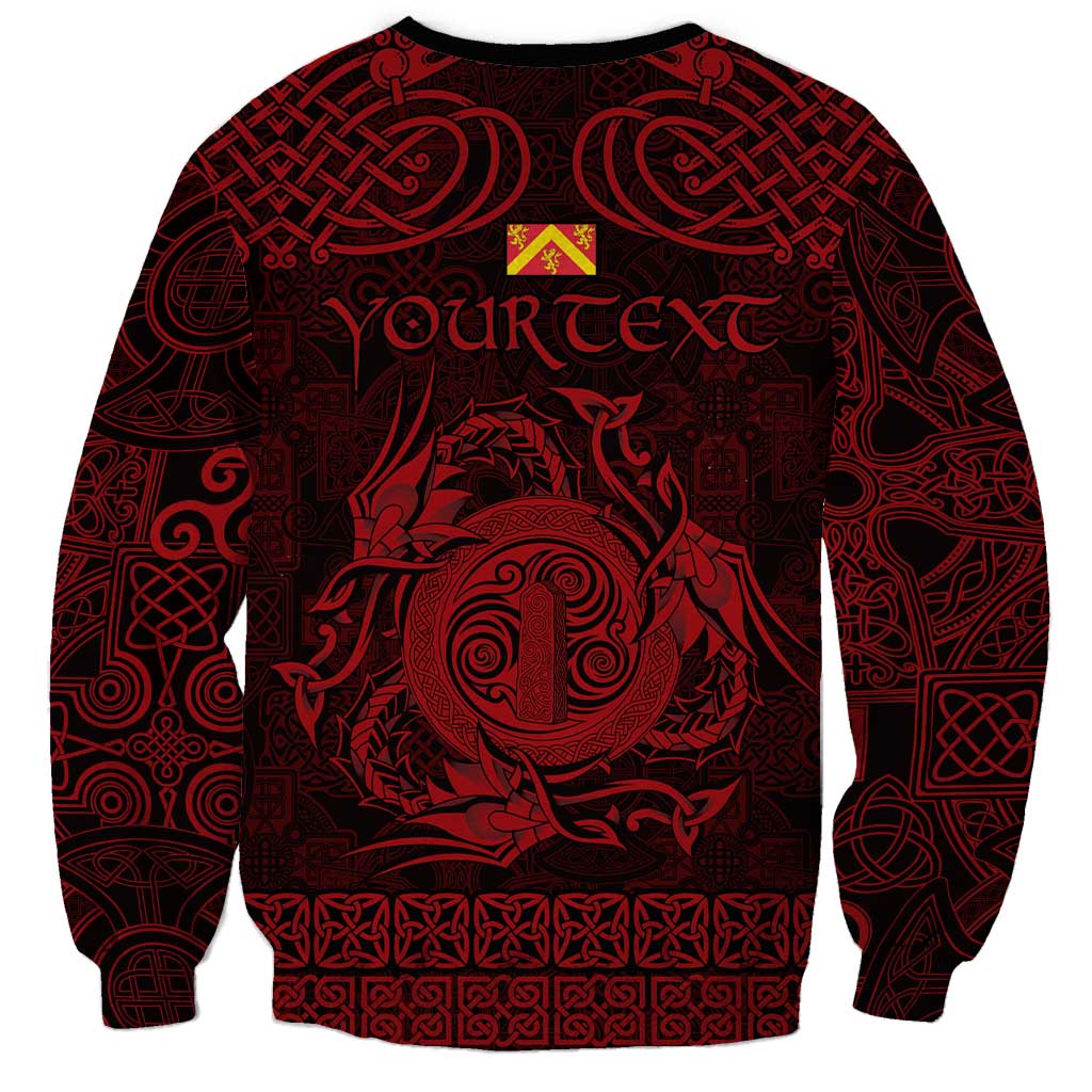 Personalized Anglesey Ynys Mon Sweatshirt Red Standing Stone Celtic-inspired - Wonder Print Shop