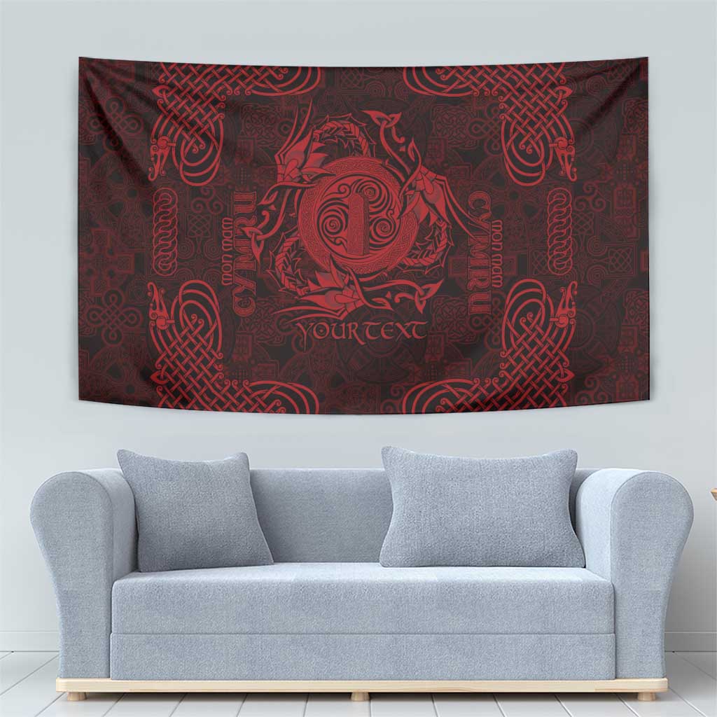 Personalized Anglesey Ynys Mon Tapestry Red Standing Stone Celtic-inspired - Wonder Print Shop