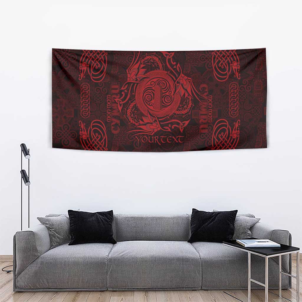 Personalized Anglesey Ynys Mon Tapestry Red Standing Stone Celtic-inspired - Wonder Print Shop