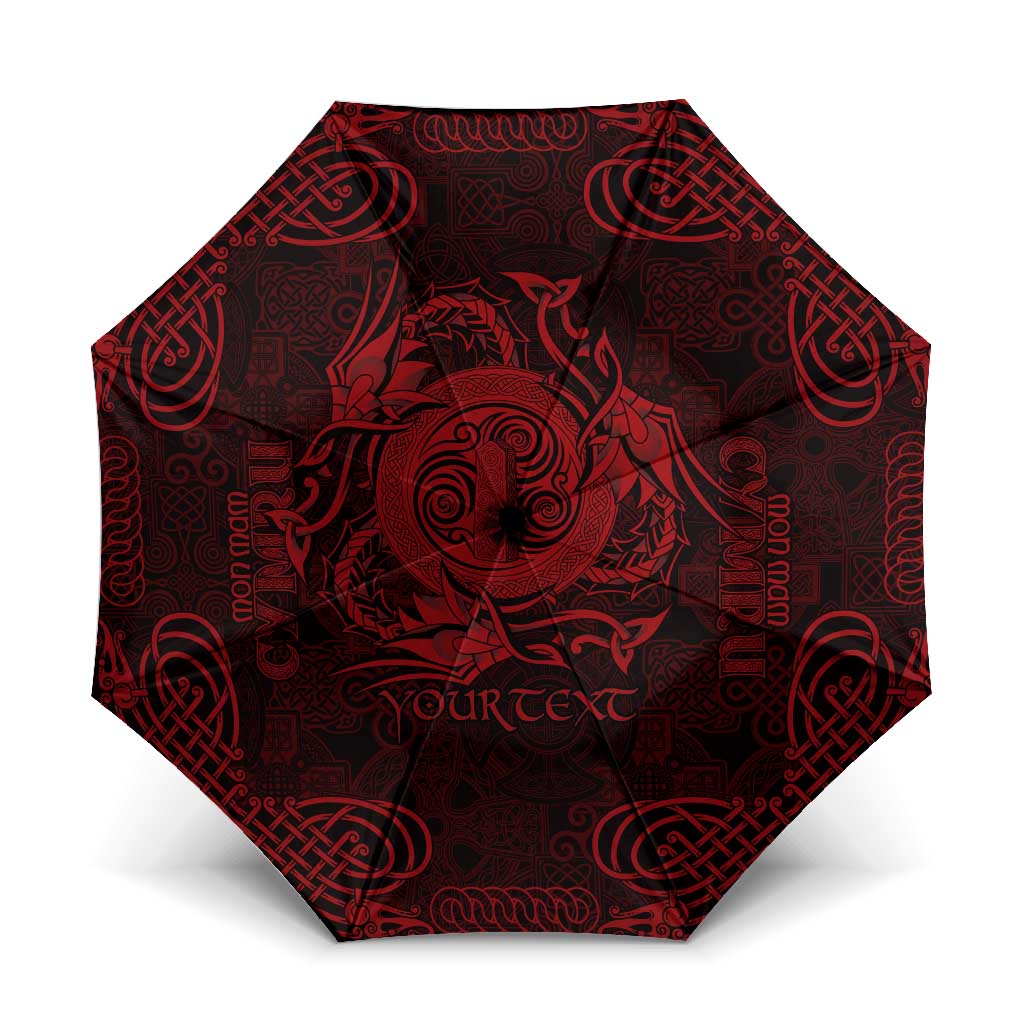 Personalized Anglesey Ynys Mon Umbrella Red Standing Stone Celtic-inspired - Wonder Print Shop
