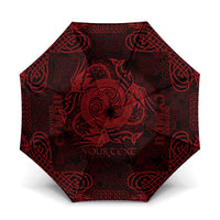 Personalized Anglesey Ynys Mon Umbrella Red Standing Stone Celtic-inspired - Wonder Print Shop