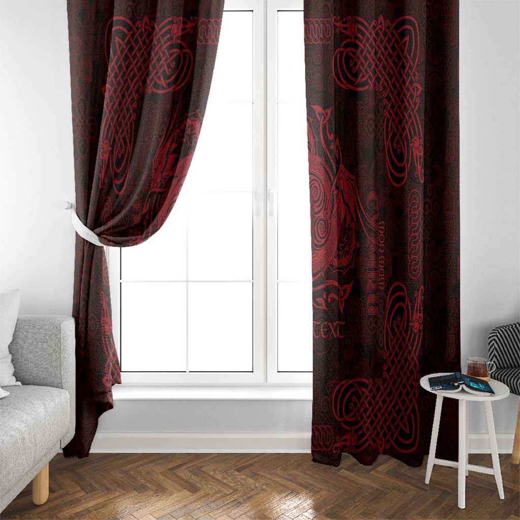 Personalized Anglesey Ynys Mon Window Curtain Red Standing Stone Celtic-inspired - Wonder Print Shop