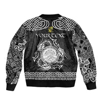 Personalized Brecknockshire Sir Frycheiniog Bomber Jacket Black Brecon Beacons Mountain Celtic-inspired - Wonder Print Shop