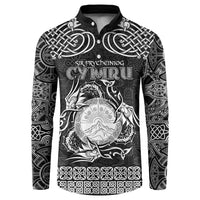 Personalized Brecknockshire Sir Frycheiniog Button Sweatshirt Black Brecon Beacons Mountain Celtic-inspired - Wonder Print Shop