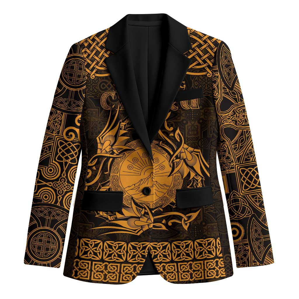 Personalized Brecknockshire Sir Frycheiniog Blazer Gold Brecon Beacons Mountain Celtic-inspired - Wonder Print Shop