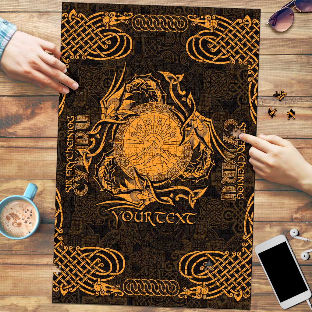 Personalized Brecknockshire Sir Frycheiniog Puzzle Gold Brecon Beacons Mountain Celtic-inspired - Wonder Print Shop