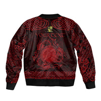 Personalized Brecknockshire Sir Frycheiniog Bomber Jacket Red Brecon Beacons Mountain Celtic-inspired - Wonder Print Shop