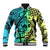 Malampa Fiji Day Baseball Jacket Vanuatu Sand Drawing With Polynesian Pattern LT9 - Wonder Print Shop