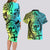 Malampa Fiji Day Couples Matching Long Sleeve Bodycon Dress and Hawaiian Shirt Vanuatu Sand Drawing With Polynesian Pattern LT9 - Wonder Print Shop