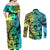 Malampa Fiji Day Couples Matching Off Shoulder Maxi Dress and Long Sleeve Button Shirts Vanuatu Sand Drawing With Polynesian Pattern LT9 - Wonder Print Shop