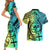 Malampa Fiji Day Couples Matching Short Sleeve Bodycon Dress and Hawaiian Shirt Vanuatu Sand Drawing With Polynesian Pattern LT9 - Wonder Print Shop