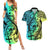 Malampa Fiji Day Couples Matching Summer Maxi Dress and Hawaiian Shirt Vanuatu Sand Drawing With Polynesian Pattern LT9 - Wonder Print Shop