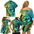 Malampa Fiji Day Family Matching Off Shoulder Short Dress and Hawaiian Shirt Vanuatu Sand Drawing With Polynesian Pattern LT9 - Wonder Print Shop