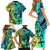 Malampa Fiji Day Family Matching Short Sleeve Bodycon Dress and Hawaiian Shirt Vanuatu Sand Drawing With Polynesian Pattern - Wonder Print Shop