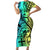 Malampa Fiji Day Family Matching Short Sleeve Bodycon Dress and Hawaiian Shirt Vanuatu Sand Drawing With Polynesian Pattern - Wonder Print Shop