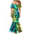 Malampa Fiji Day Mermaid Dress Vanuatu Sand Drawing With Polynesian Pattern - Wonder Print Shop