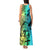 Malampa Fiji Day Tank Maxi Dress Vanuatu Sand Drawing With Polynesian Pattern - Wonder Print Shop