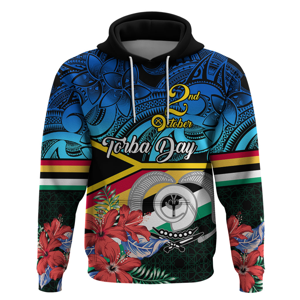 Torba Vanuatu Hoodie Sand Drawing With Polynesian Pattern - Wonder Print Shop