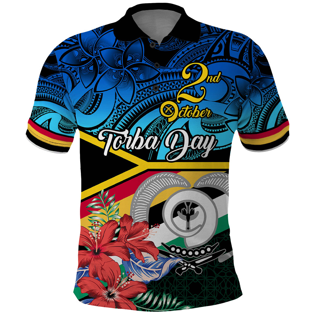 Torba Vanuatu Polo Shirt Sand Drawing With Polynesian Pattern - Wonder Print Shop