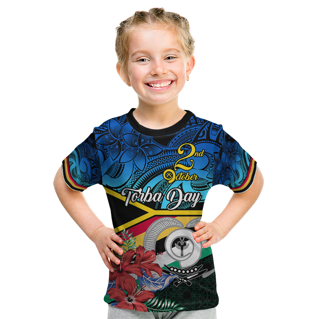 Personalised Torba Vanuatu Kid T Shirt Sand Drawing With Polynesian Pattern - Wonder Print Shop