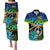 Malampa Day Couples Matching Puletasi Dress and Hawaiian Shirt Vanuatu Flowers with Malampa Emblem Tribal Pattern LT9 - Wonder Print Shop