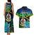 Malampa Day Couples Matching Tank Maxi Dress and Hawaiian Shirt Vanuatu Flowers with Malampa Emblem Tribal Pattern LT9 - Wonder Print Shop