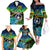 Malampa Day Family Matching Off Shoulder Long Sleeve Dress and Hawaiian Shirt Vanuatu Flowers with Malampa Emblem Tribal Pattern - Wonder Print Shop