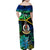 Malampa Day Family Matching Off Shoulder Maxi Dress and Hawaiian Shirt Vanuatu Flowers with Malampa Emblem Tribal Pattern LT9 - Wonder Print Shop