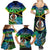 Malampa Day Family Matching Summer Maxi Dress and Hawaiian Shirt Vanuatu Flowers with Malampa Emblem Tribal Pattern - Wonder Print Shop