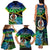 Malampa Day Family Matching Tank Maxi Dress and Hawaiian Shirt Vanuatu Flowers with Malampa Emblem Tribal Pattern - Wonder Print Shop