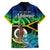 Malampa Day Hawaiian Shirt Vanuatu Flowers with Malampa Emblem Tribal Pattern - Wonder Print Shop