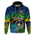 Malampa Day Hoodie Vanuatu Flowers with Malampa Emblem Tribal Pattern - Wonder Print Shop