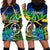 Malampa Day Hoodie Dress Vanuatu Flowers with Malampa Emblem Tribal Pattern - Wonder Print Shop