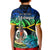 Malampa Day Kid Polo Shirt Vanuatu Flowers with Malampa Emblem Tribal Pattern - Wonder Print Shop