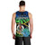 Malampa Day Men Tank Top Vanuatu Flowers with Malampa Emblem Tribal Pattern - Wonder Print Shop