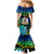 Malampa Day Mermaid Dress Vanuatu Flowers with Malampa Emblem Tribal Pattern - Wonder Print Shop