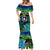 Malampa Day Mermaid Dress Vanuatu Flowers with Malampa Emblem Tribal Pattern - Wonder Print Shop