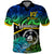 Malampa Day Polo Shirt Vanuatu Flowers with Malampa Emblem Tribal Pattern - Wonder Print Shop